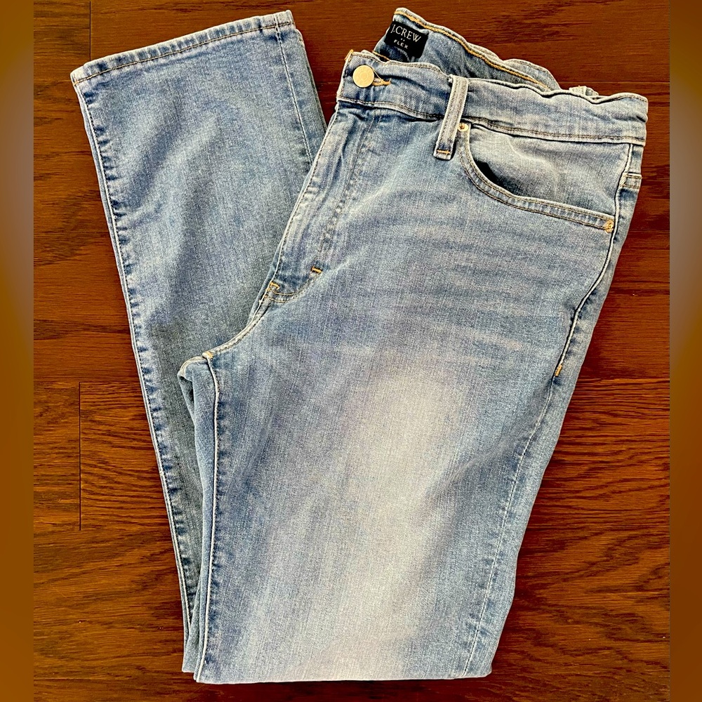 J. Crew - Straight Flex Jean Pants - 34 x 32 - Light Blue